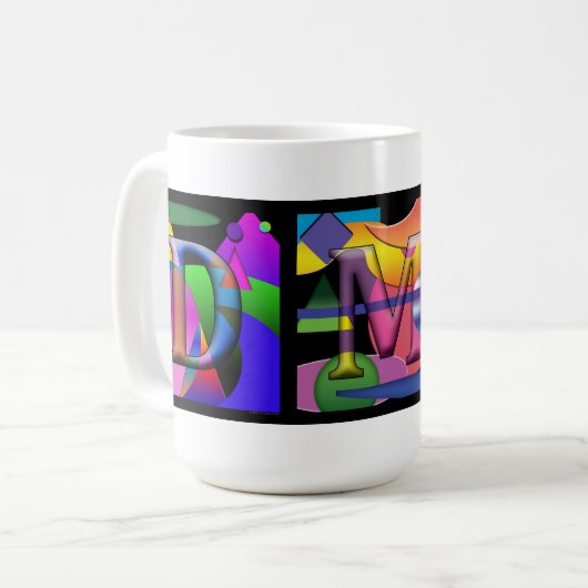 3 Initialen Mok (Voorkant links)