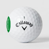 3 Initialen Monogram | Groen en wit Golfballen (Logo)