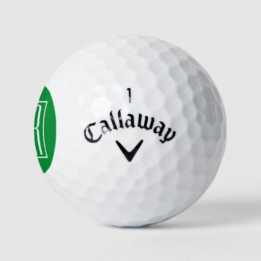 3 Initialen Monogram | Groen en wit Golfballen (Logo)