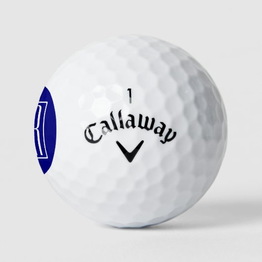 3 Initialen Monogram | Navy Blue en White Golfballen (Logo)