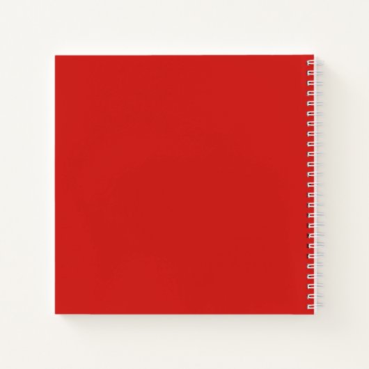 3 Initialen Monogram | Rood en wit (of dij kleur) Notitieboek (Achterkant)