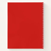 3 Initialen Monogram | Rood en wit (of dij kleur) Notitieboek (Achterkant)