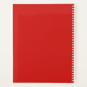 3 Initialen Monogram | Rood en wit (of dij kleur) Planner (Achterkant)