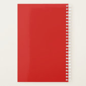 3 Initialen Monogram | Rood en wit (of dij kleur) Planner (Achterkant)