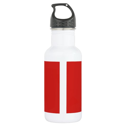3 Initialen Monogram | Rood en wit (of dij kleur) Waterfles (Achterkant)