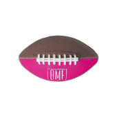 3 Initialen Monogram | Wit op warmroze American Football (Voorkant)
