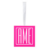 3 Initialen Monogram | Wit op warmroze Decoratie (Rechts)