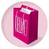 3 Initialen Monogram | Wit op warmroze Medium Cadeauzakje