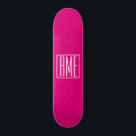 3 Initialen Monogram | Wit op warmroze Persoonlijk Skateboard<br><div class="desc">Koel en modern.</div>