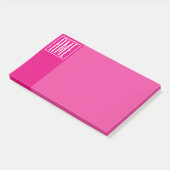 3 Initialen Monogram | Wit op warmroze Post-it® Notes (Schuin)
