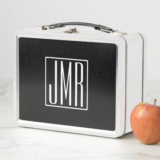 3 Initialen Monogram | Zwart-wit (of dij kleur) (In situ)