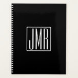 3 Initialen Monogram | Zwart-wit (of dij kleur) Planner<br><div class="desc">Je drie initialen monogrammed.</div>