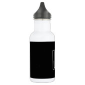 3 Initialen Monogram | Zwart-wit (of dij kleur) Waterfles (Links)
