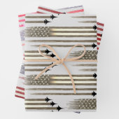 3 inpakpapier vellen Amerikaanse vlag vliegtuig (In situ)