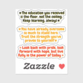 3 Inspirational Quotes for Graduates | Positive Sticker (Vel)