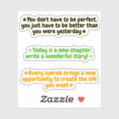 3 Inspirerende Citaten voor Vandaag | Inspirerend  Sticker (Vel)