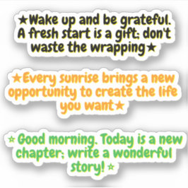 3 Inspirerende Ochtendcitaten | Motiverend Sticker