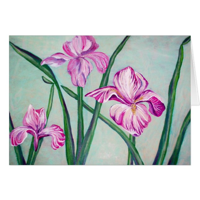 3 Irises-kaart (Voorkant Horizontaal)