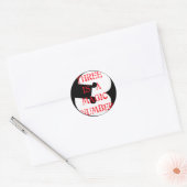 3 is een magisch getal ronde sticker (Envelop)