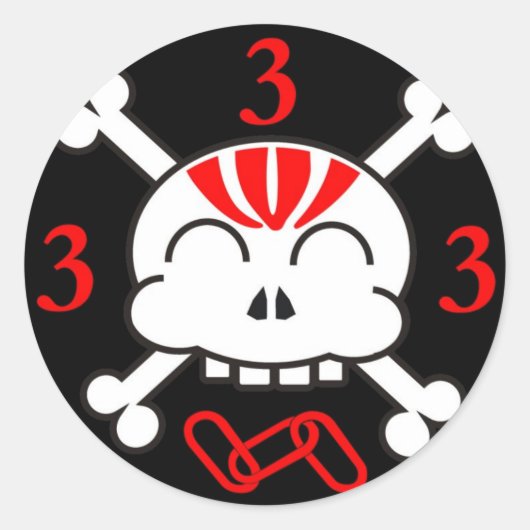 3 is een magisch getal sticker (Voorkant)