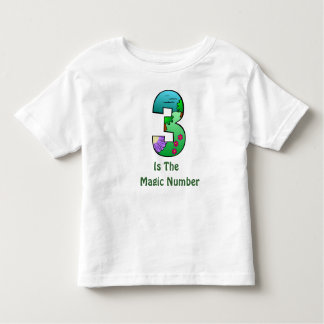 3 is het Magic Number Toddlers T-shirt