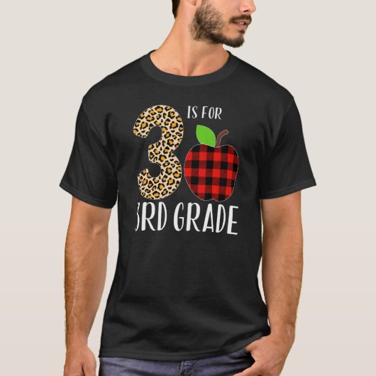 3 is voor 3e graad leraar leidingbufferplaat S T-shirt (Voorkant)