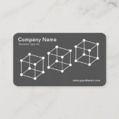 3 isometrische blokjes - wit op grijs visitekaartje (Voorkant)