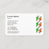 3 Isometrische kubussen v2 - Blauwdruk/wit Visitekaartje (Achterkant)