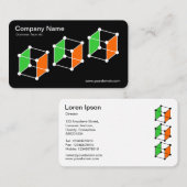 3 Isometrische kubussen v2 - zwart/wit Visitekaartje (Voorkant / Achterkant)