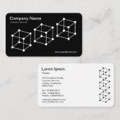 3 Isometrische kubussen - wit op zwart/zwart op wi Visitekaartje (Voorkant / Achterkant)