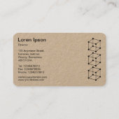 3 Isometrische kubussen - Zwart op Kraft Visitekaartje (Achterkant)