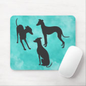 3 Italiaanse windhonden Muismat (Met muis)