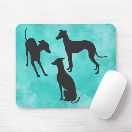 3 Italiaanse windhonden Muismat (Met muis)