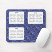 3 jaar 2017-2019 Blue Diamonds Calendar Mousepad Muismat (Met muis)