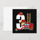 3 jaar brandweerwagen op de dag van de bosbrandbes kaart (Voorkant / Achterkant)