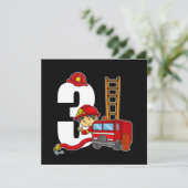 3 jaar brandweerwagen op de dag van de bosbrandbes kaart (Staand voorkant)