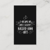 3 jaar Echtgenvrouw 3rd Weddenschap Jubileum Visitekaartje (Voorkant)