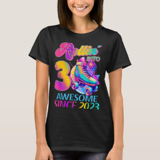 3 Jaar Geweldig Sinds 2023 Hockey Thema Verjaardag T-shirt