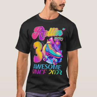 3 Jaar Geweldig Sinds 2023 Hockey Thema Verjaardag T-shirt