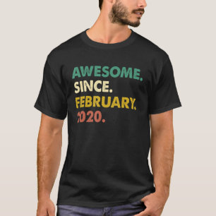 3 jaar Geweldige sinds februari 2020 3e geboorte T-shirt