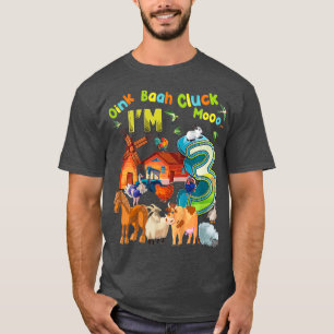 3 jaar Kinder boerderij 3e verjaardag landbouwhuis T-shirt
