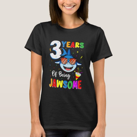 3 jaar na 3 jaar Jawsome Shark T-shirt (Voorkant)