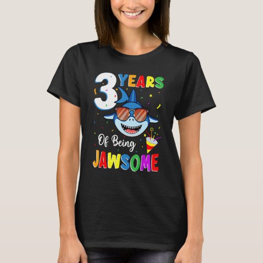 3 jaar na 3 jaar Jawsome Shark T-shirt (Voorkant)