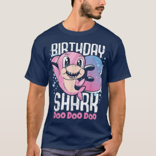 3 jaar na geboorte haaien 3e verjaardag meisje t-shirt