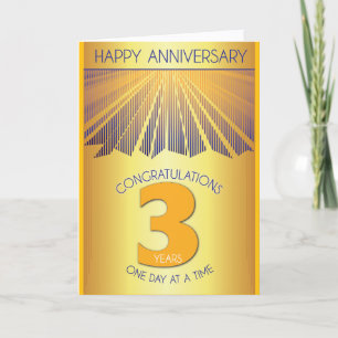 3 Jaar Nuchter Jubileum Gouden Straal 12 Stappen Kaart