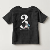 3 jaar oud, 3 jaar oud, vliegenvaar kinder shirts (Voorkant)