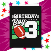 3 Jaar Oud Football Party Thema 3e Verjaardags Jon Kaart