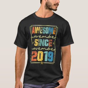 3 jaar oud Geweldige sinds 2 november T-shirt