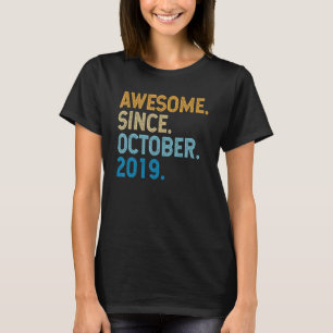 3 jaar oud Geweldige sinds oktober 2019 3de geboor T-shirt