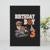 3 jaar oud Kind - vogeljongen - Dirt Bike - motor Kaart (Staand voorkant)